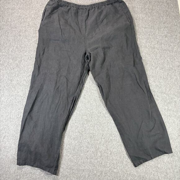 Real Clothes Saks Fifth Avenue Pants Mens XL Linen Relaxed Fit Casual Elastic Wa - Picture 1 of 6